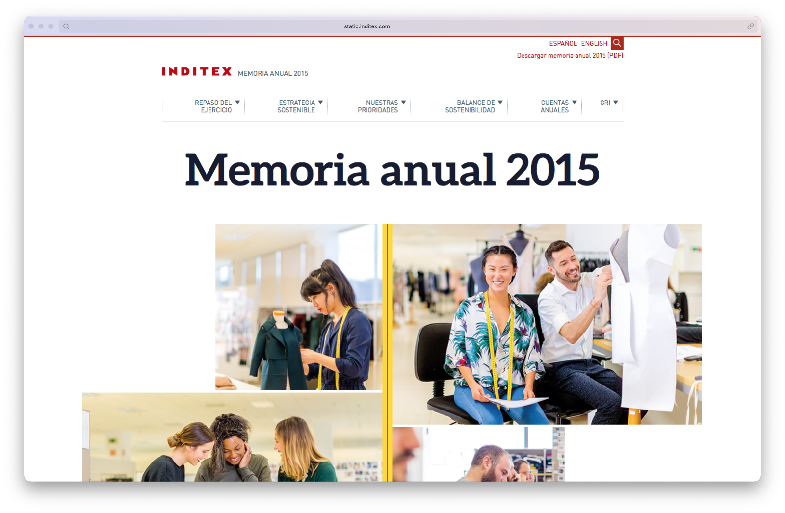 Inditex Annual Report 2015