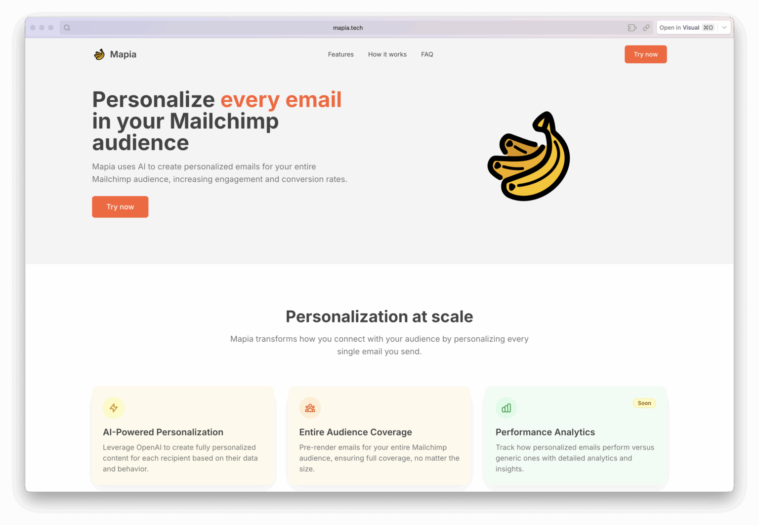 Mapia — plataforma de personalización de emails con IA