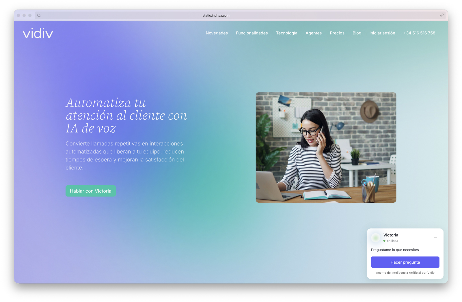 Vidiv product website