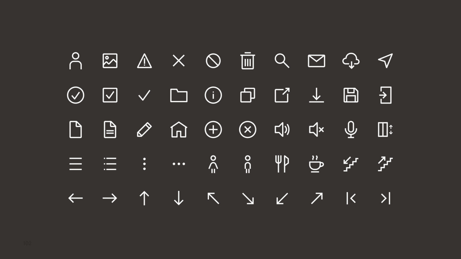 Icon library for the identity system